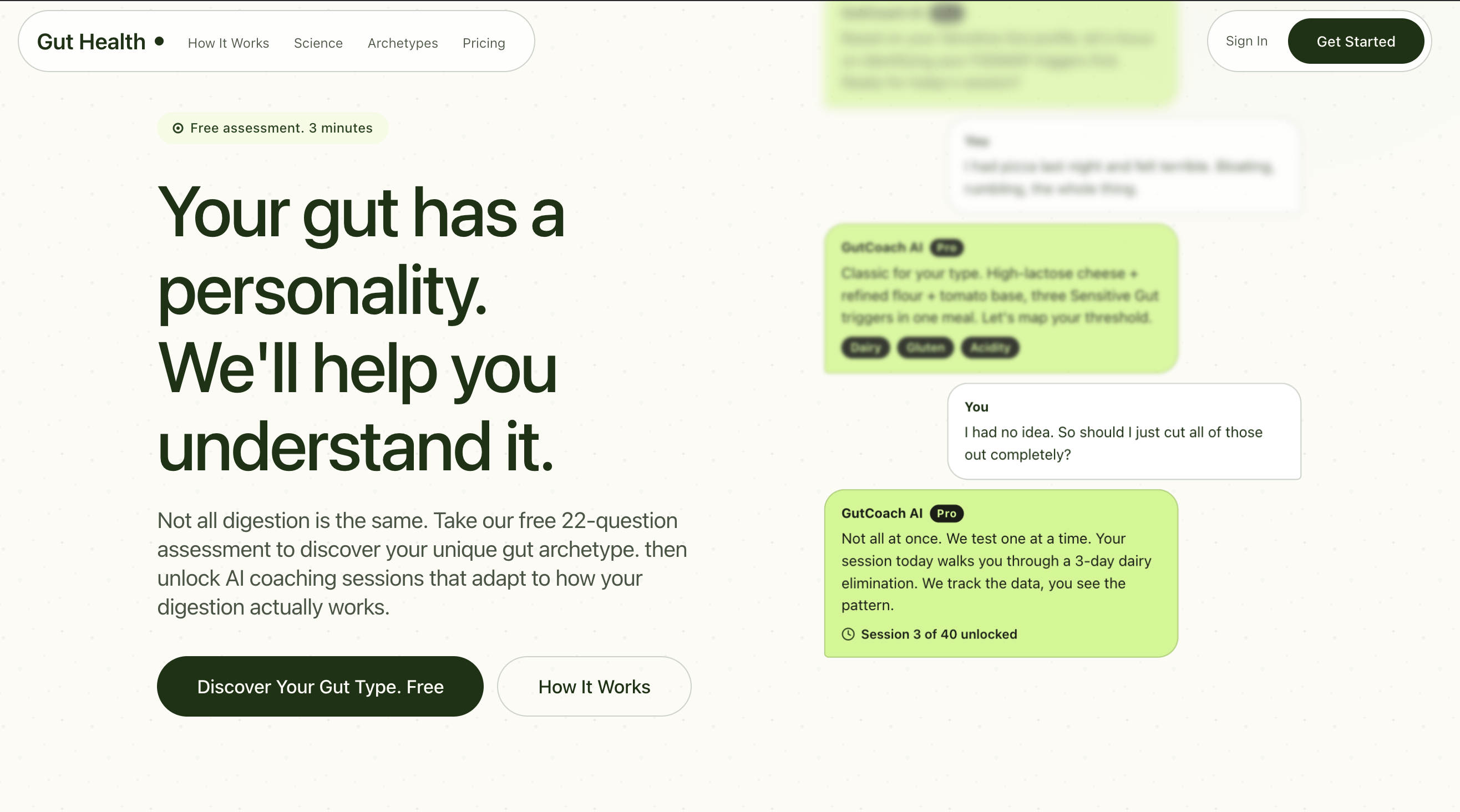 Gut Health App Screenshot